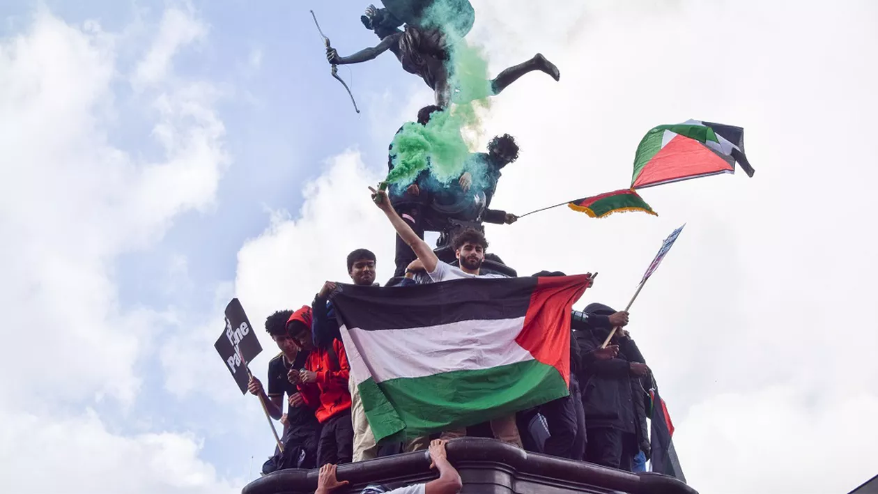 Protest pro-palestinian în București. Securitate sporită pentru mai multe obiective din oraș