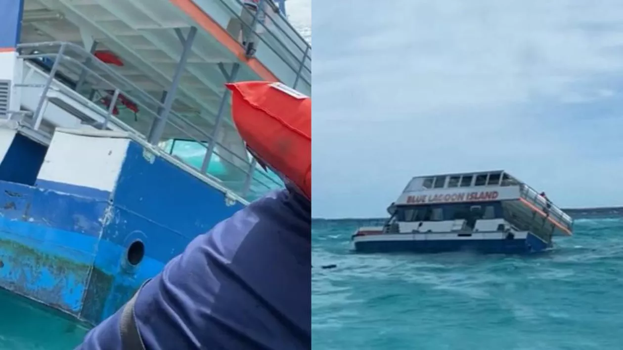 Feribot plin cu turiști, scufundat în mare! Un turist american a decedat (VIDEO)