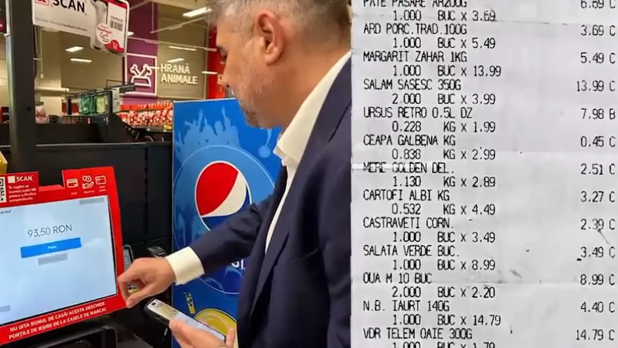 Cât costă acum produsele cumpărate de Ciolacu în urmă cu trei săptămâni. Mai multe alimente s-au scumpit (VIDEO)