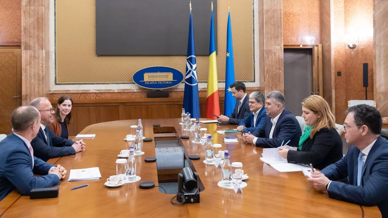 Marcel Ciolacu, după discuția cu delegația Deutsche Bank: Vrem să atragem investiții în sectorul energetic, în domeniul digital și în cel al infrastructurii (VIDEO)