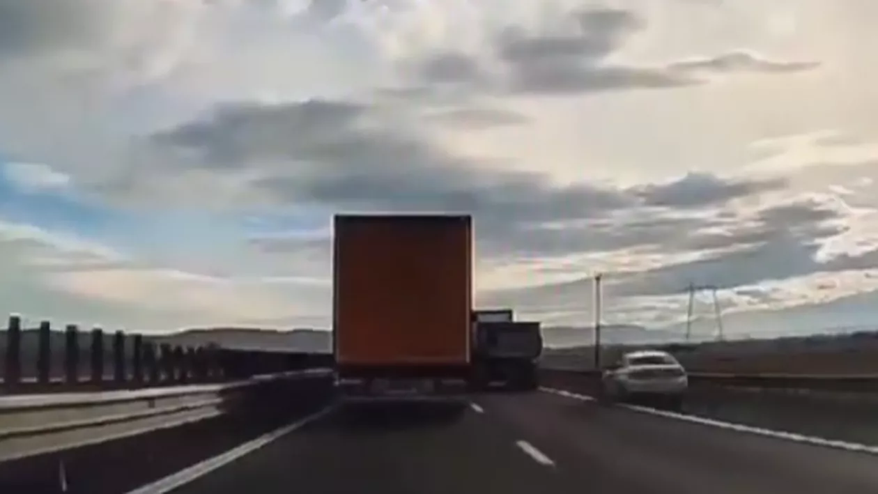 Șoferul unui BMW a depășit pe banda de urgență pe autostrada A1. El este căutat de polițiști
