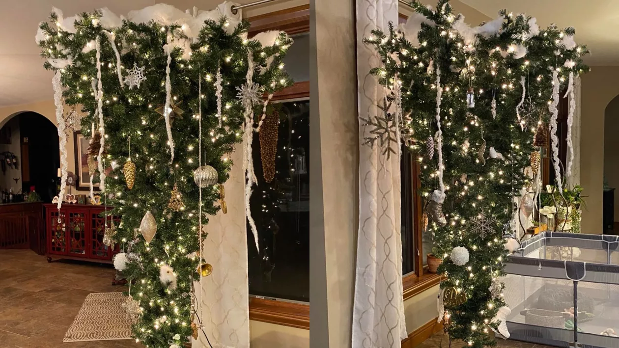 Noua modă de Crăciun în SUA: Brazii atârnați de tavan cu susul în jos / Ce ne recomandă designerii de interior anul acesta