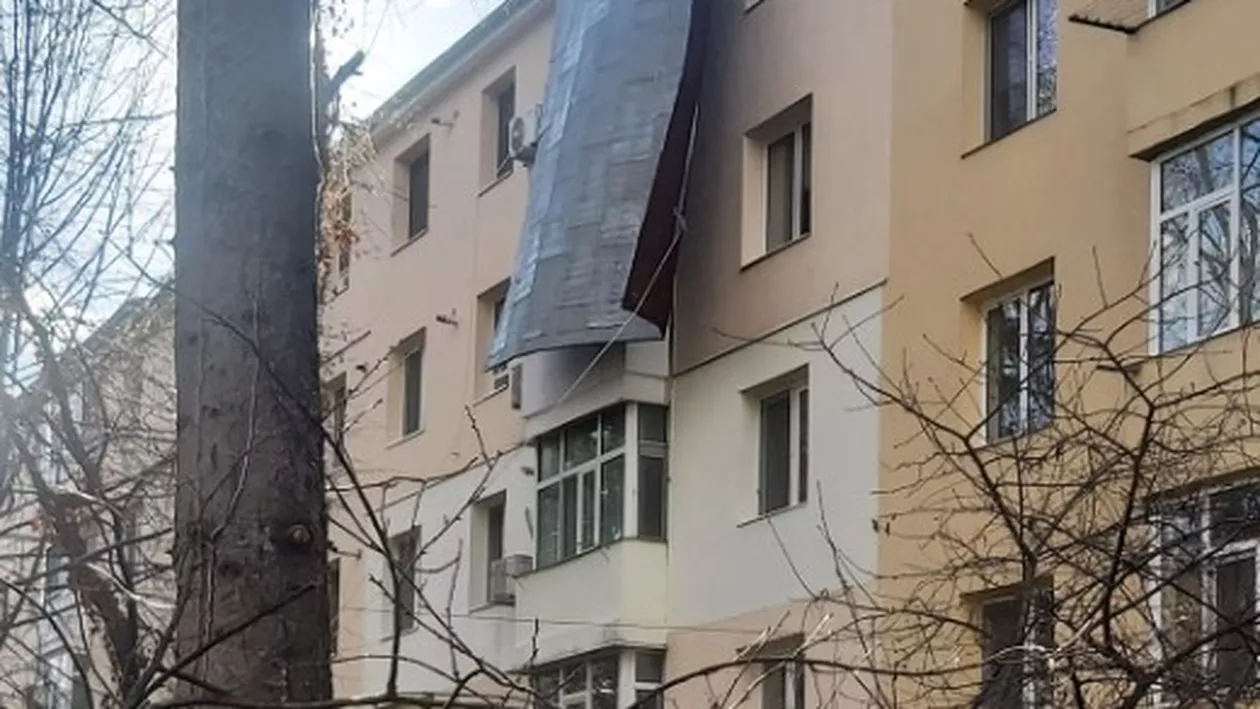 Vântul puternic smulge acoperișuri. Mai mulți copaci au fost doborâți