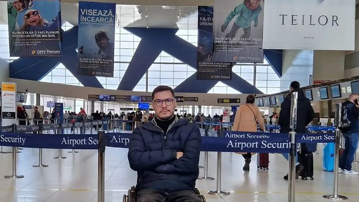 Fostul rugbist George Baltă, imobilizat în scaun cu rotile, acuză TAROM că nu i s-a permis îmbarcarea: „Zbori când vor ei, nu când ai nevoie!”