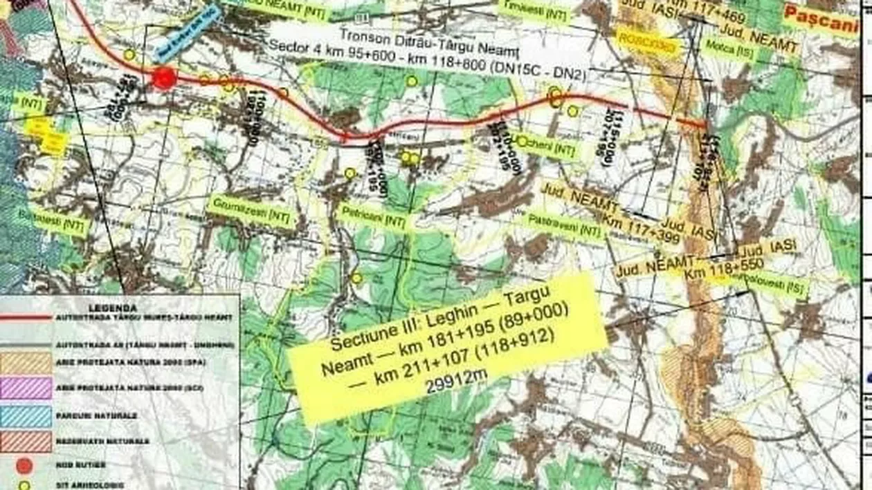 Lucrările pentru proiectarea şi construcţia secţiunii Leghin - Târgu Neamţ din A8 încep din februarie