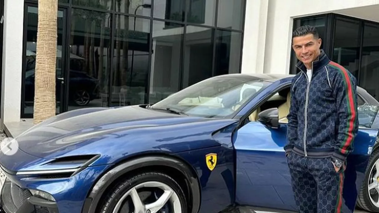 Cristiano Ronaldo şi-a prezentat noul bolid de lux în valoare de 400.000 de euro (FOTO)