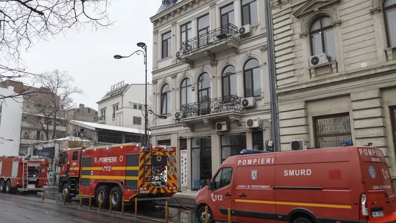 IGSU: Hotelul din Capitală care a luat foc marți dimineață nu avea autorizație de securitate la incendiu
