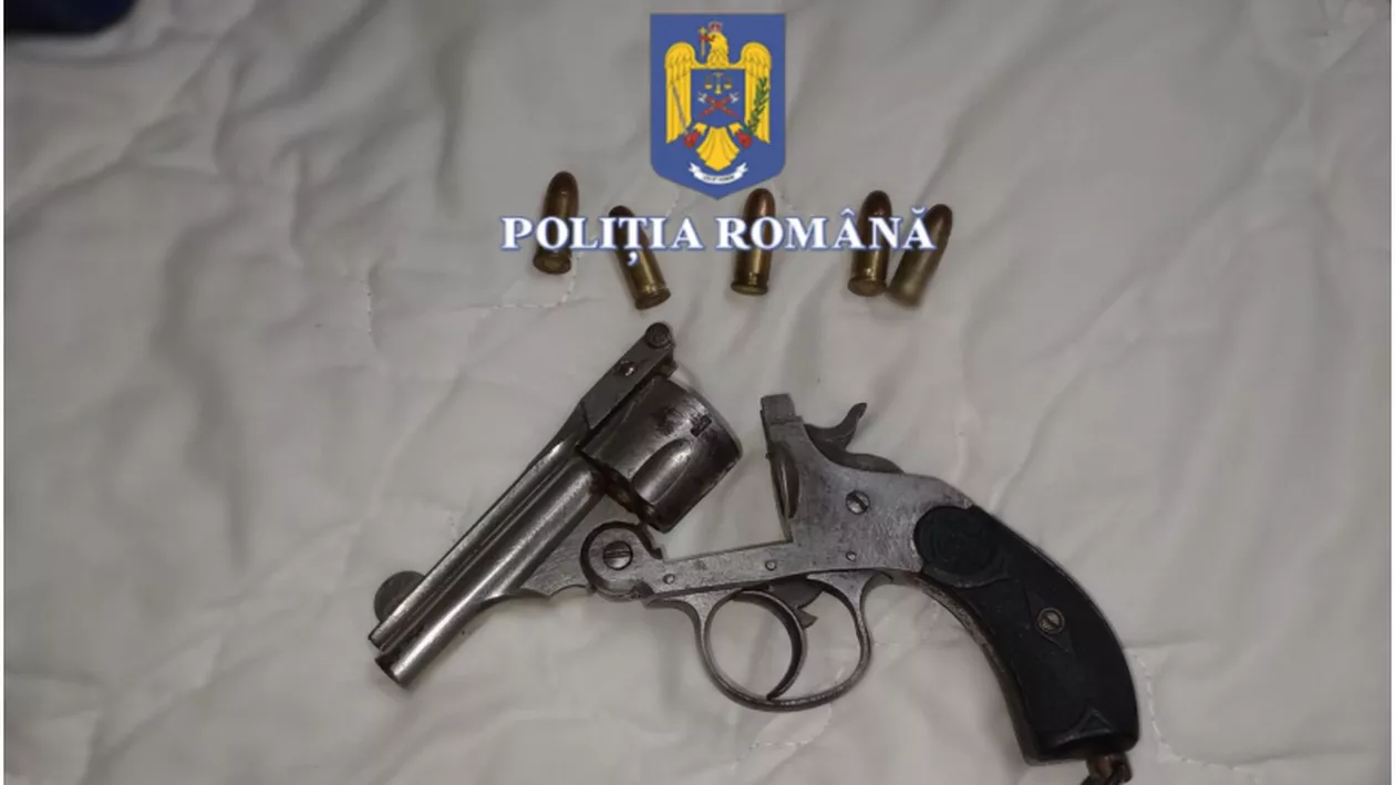 Percheziții la casa unei femei de 75 de ani din Timiș. Polițiștii au găsit în casa ei arme și muniție