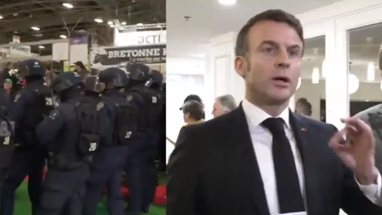Proteste violente la Târgul de Agricultură de la Paris: Fermierii se luptă cu forțele de ordine și cer demisia lui Emmanuel Macron (VIDEO)