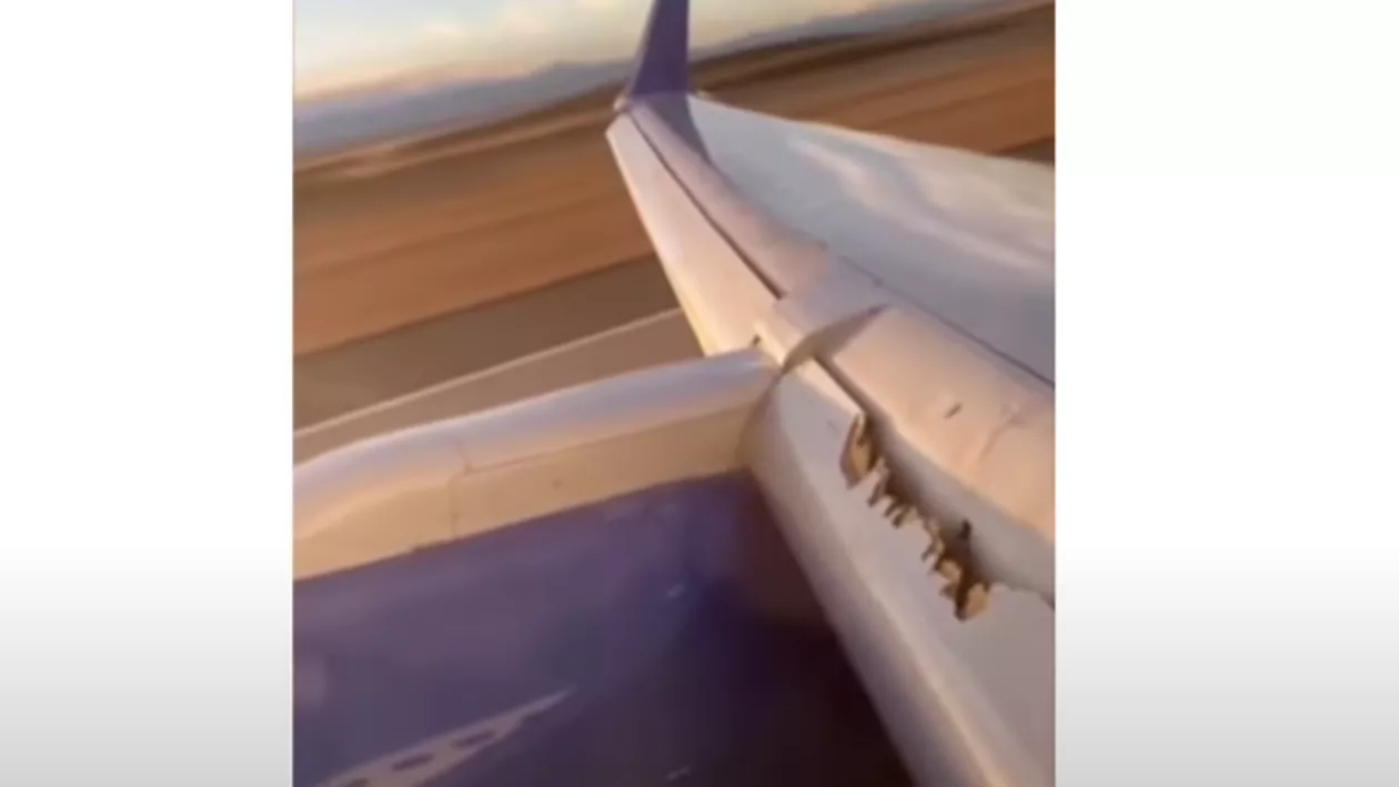 Aterizare de urgență după ce aripa avionului s-a rupt în timpul zborului. Cum au reacționat pasagerii (VIDEO)