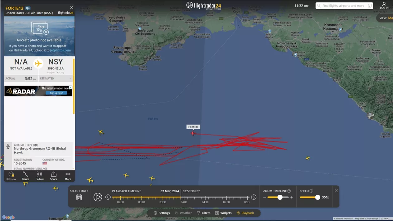 Supravegherea aeriană NATO s-a intensificat în zona Mării Negre / Avioane de luptă și de recunoaștere au operat zeci de ore în estul României
