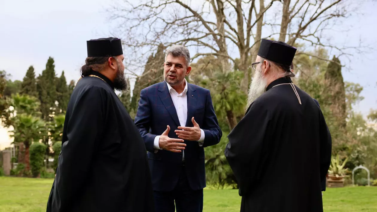 Marcel Ciolacu, întâlnire cu episcopul român din Italia: „Alături de reprezentanții Bisericii Ortodoxe, vom lucra pentru păstrarea limbii române și a valorilor creștine peste tot în lume”