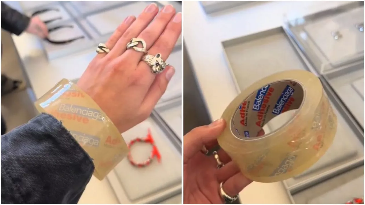 Balenciaga uimește din nou cu un produs din colecția lansată recent. Cât costă o rolă de bandă adezivă și de unde poate fi cumpărată