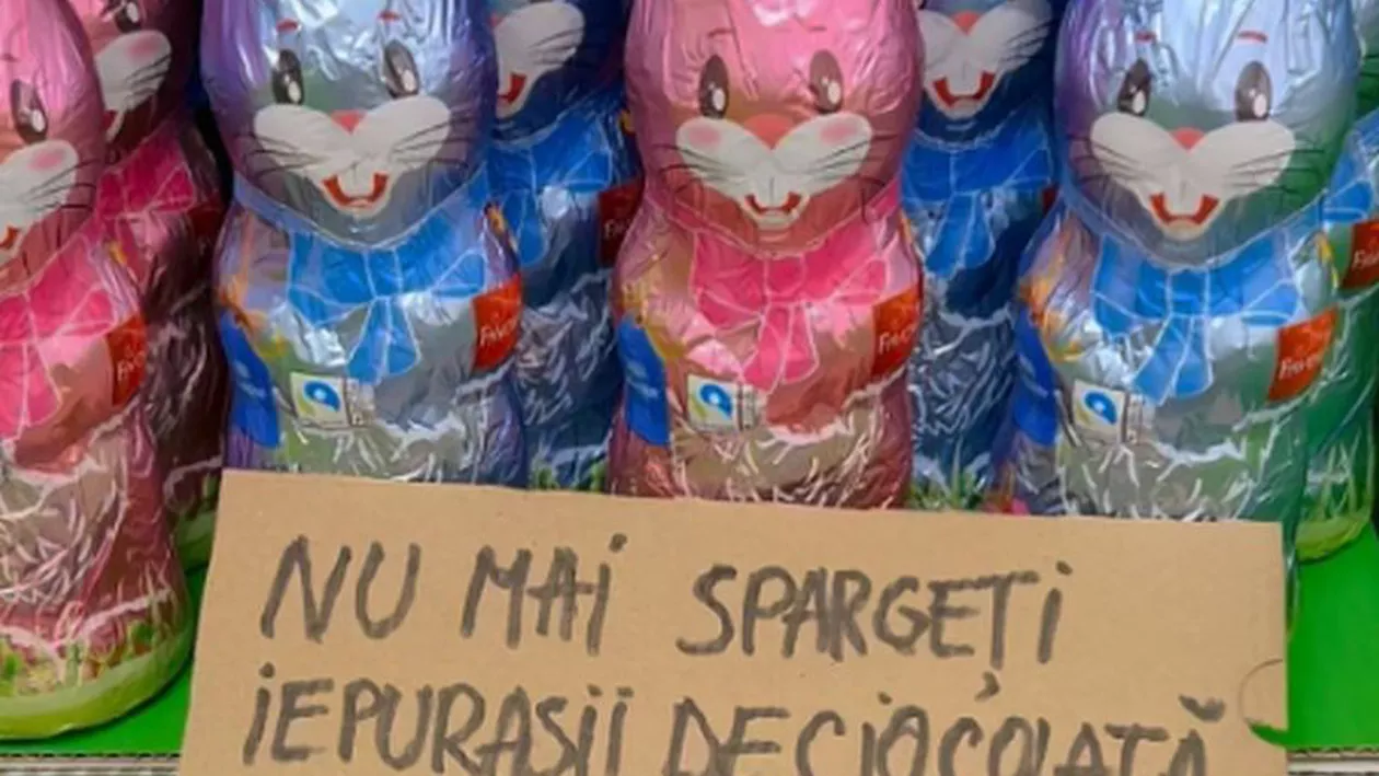 Lidl și Heidi fac apel la clienți să nu mai distrugă iepurașii de ciocolată din magazine, după ce pe TikTok au apărut zvonuri că în ei ar fi bani: „Să nu stricăm bucuria oamenilor care vor lua figurinele acasă pentru masa de Paște” (VIDEO)