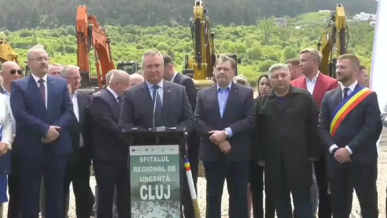 Ceremonia de spargere a solului la noul Spital Regional de Urgență din Cluj