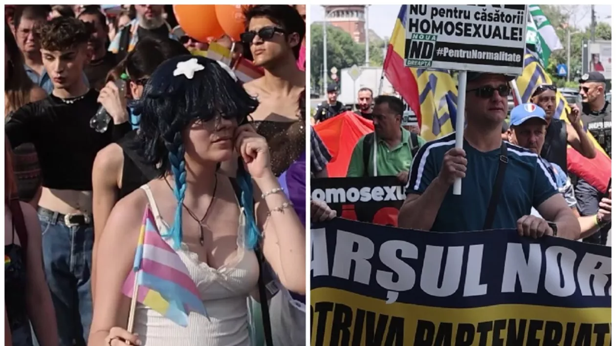 20.000 de oameni la Bucharest Pride 2024. În paralel a avut loc și „Marșul Normalității”, unde oamenii au scandat „România nu-i Sodoma” (FOTO, VIDEO)