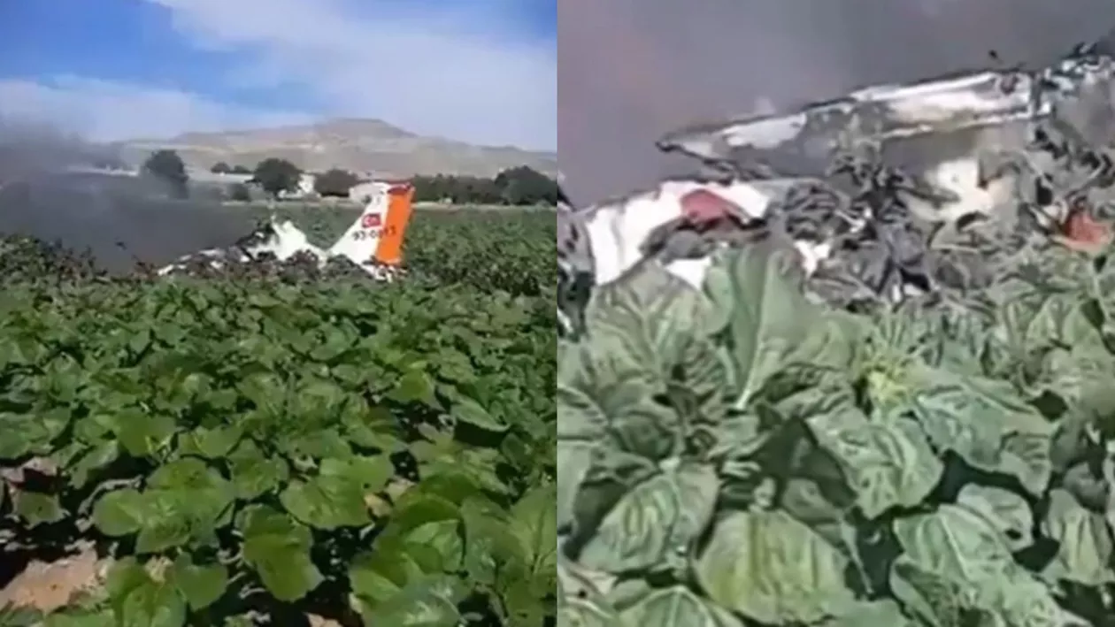 Tragedie în Turcia. Un avion militar s-a prăbușit. Doi piloți au murit (VIDEO)