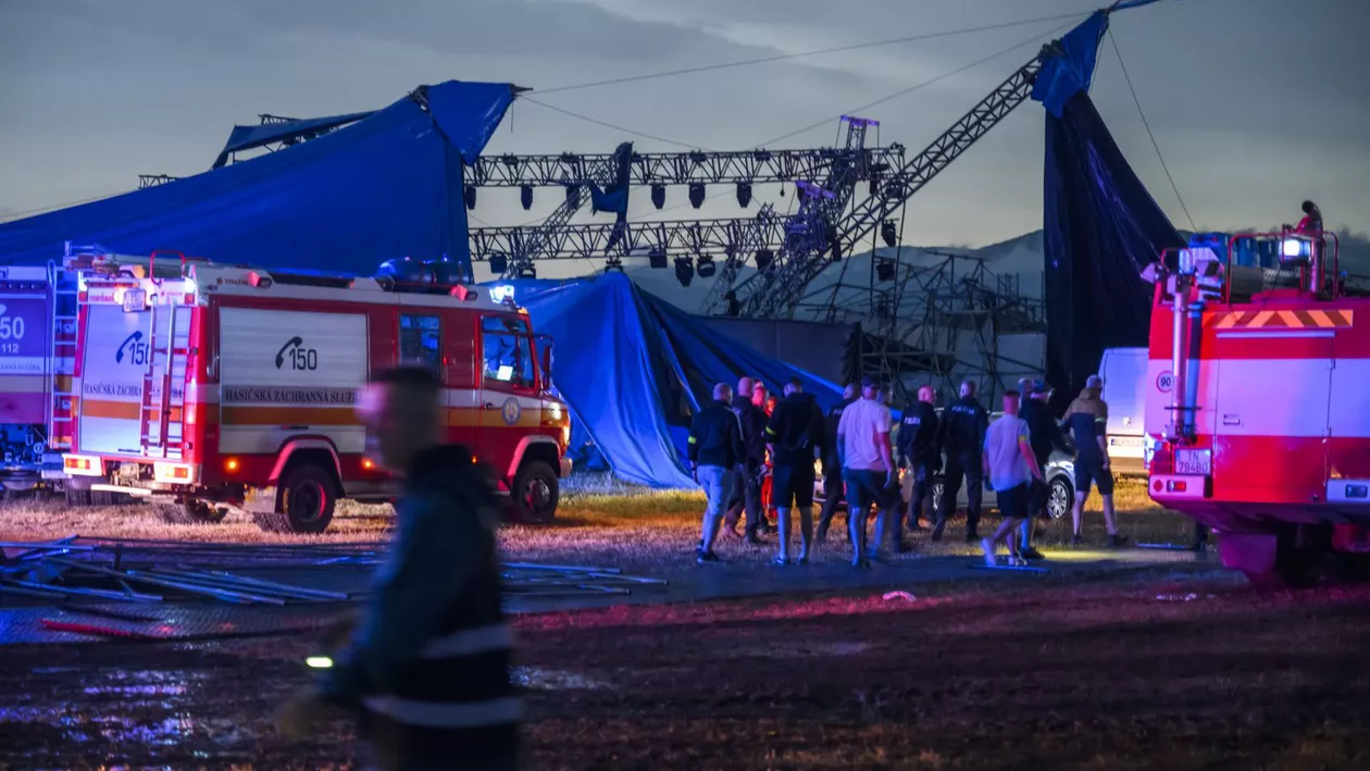Furtună devastatoare: 15 tineri au fost răniți la un festival din Slovacia