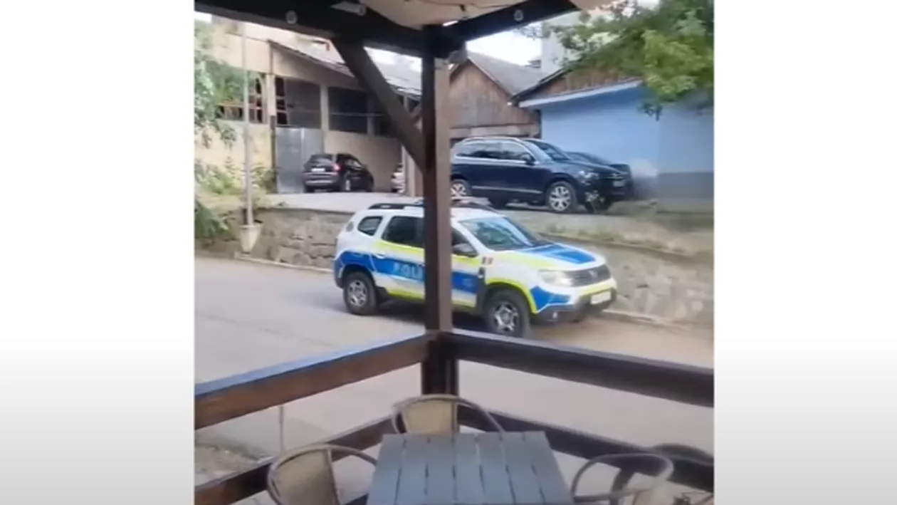Un polițist din Cluj a parcat ilegal autospeciala. Ce amendă a primit (VIDEO)