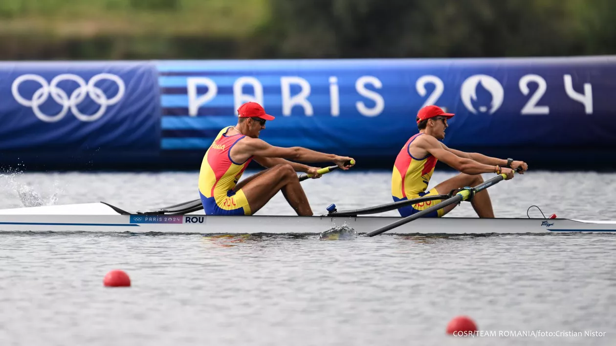 Florin Arteni și Florin Lehaci, locul 4 la dublu rame masculin. Românii au ratat medalia olimpică, deși au fost pe 2 în cea mai mare parte a cursei