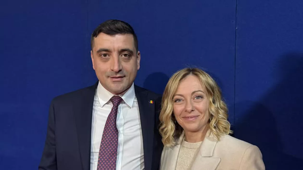 George Simion, fotografie alături de Giorgia Meloni: „Premierul Italiei cunoaşte despre lovitura de stat din România”