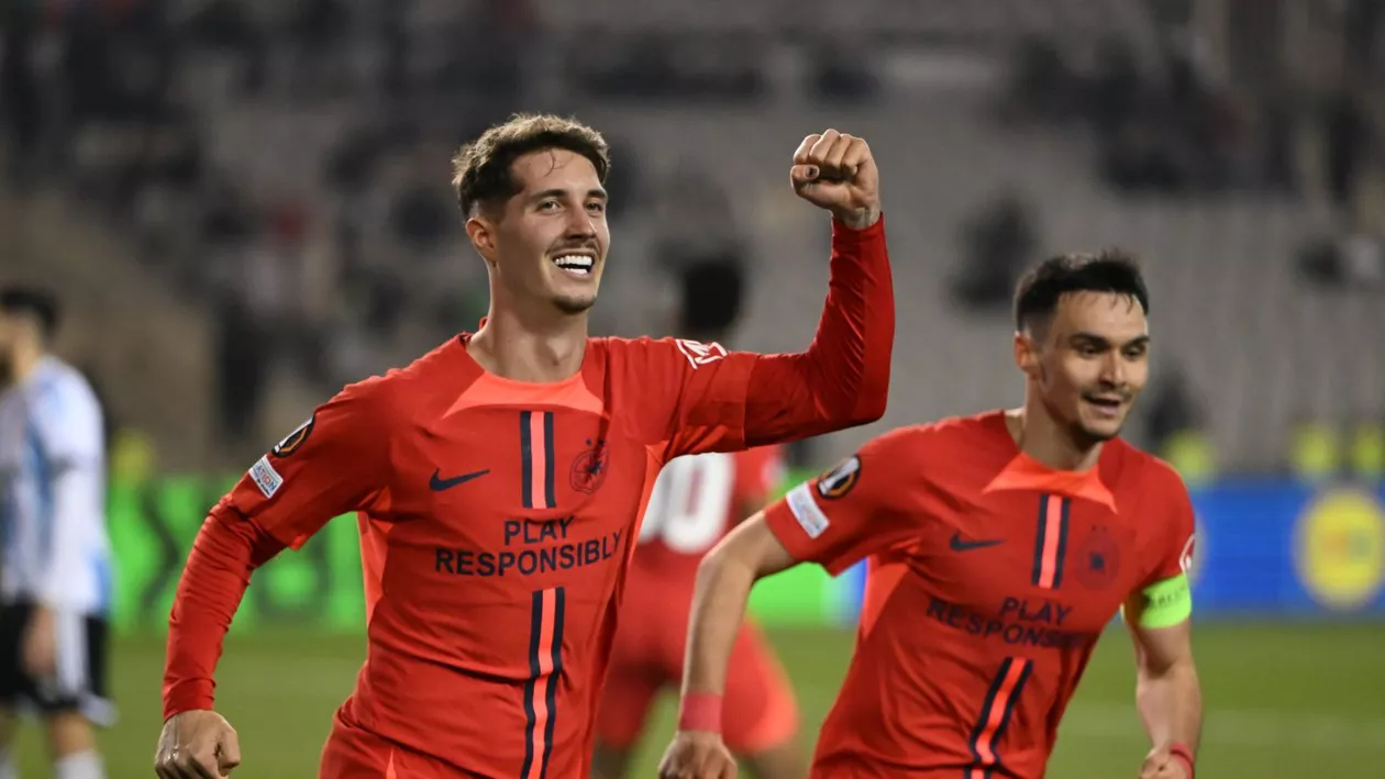 FCSB s-a calificat în optimile Europa League, după 2-0 cu PAOK Salonic. Cine sunt marcatorii golurilor