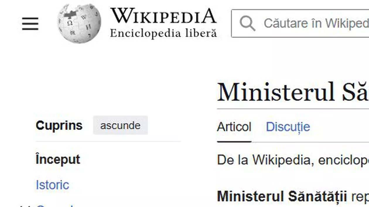 Mesaje injurioase și amenințări la adresa lui Rafila, pe pagina de Wikipedia a Ministerului Sănătății (FOTO)