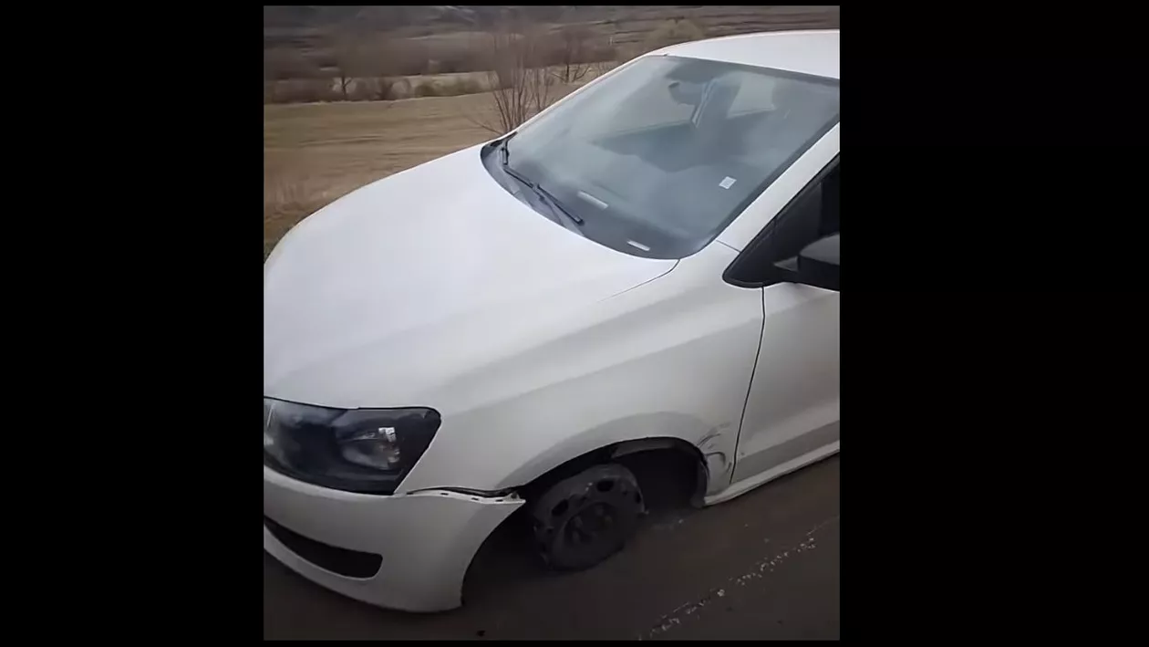 Reacția MAI, după ce polițiștii au oprit în trafic un şofer care conducea un autoturism fără cauciucuri: “Nu pleca la drum, indiferent de sezon, dacă nu ai mașina echipată măcar cu anvelope” (FOTO)