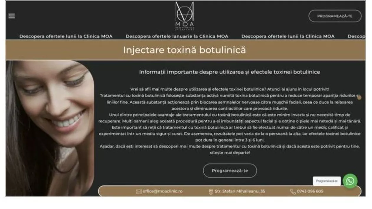 Mai tânără cu 5-6 ani în doar 20 de minute cu ajutorul botox-ului