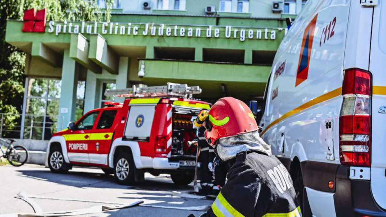 Incendiu la Spitalul Județean Timișoara. De la ce a izbucnit