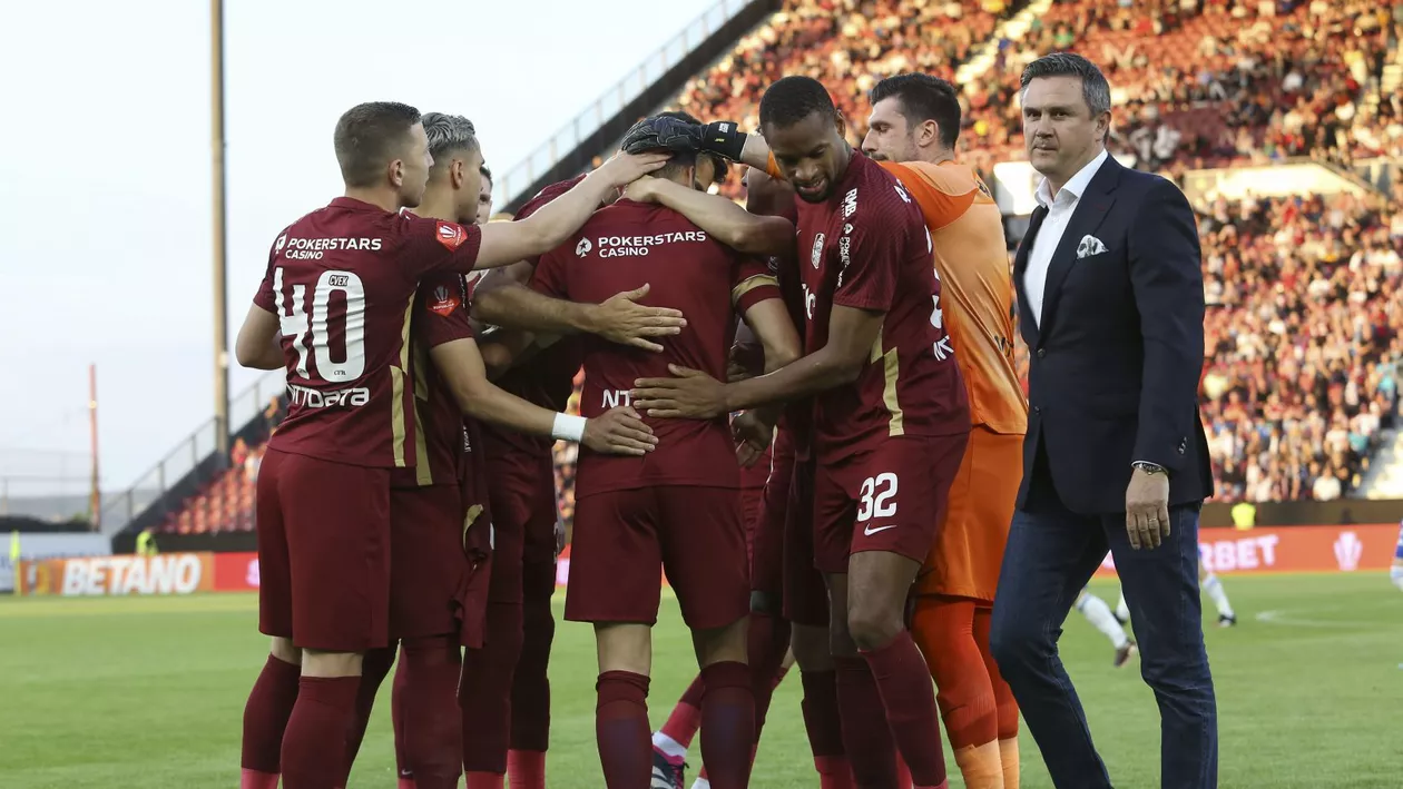 CFR Cluj, învinsă cu 1-2 de Sporting Braga, în Europa League. Echipa lui Dan Petrescu a pierdut la ea acasă