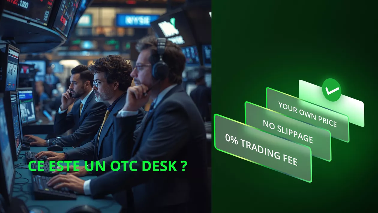 Crypto OTC desk - tranzacții instante de volum mare