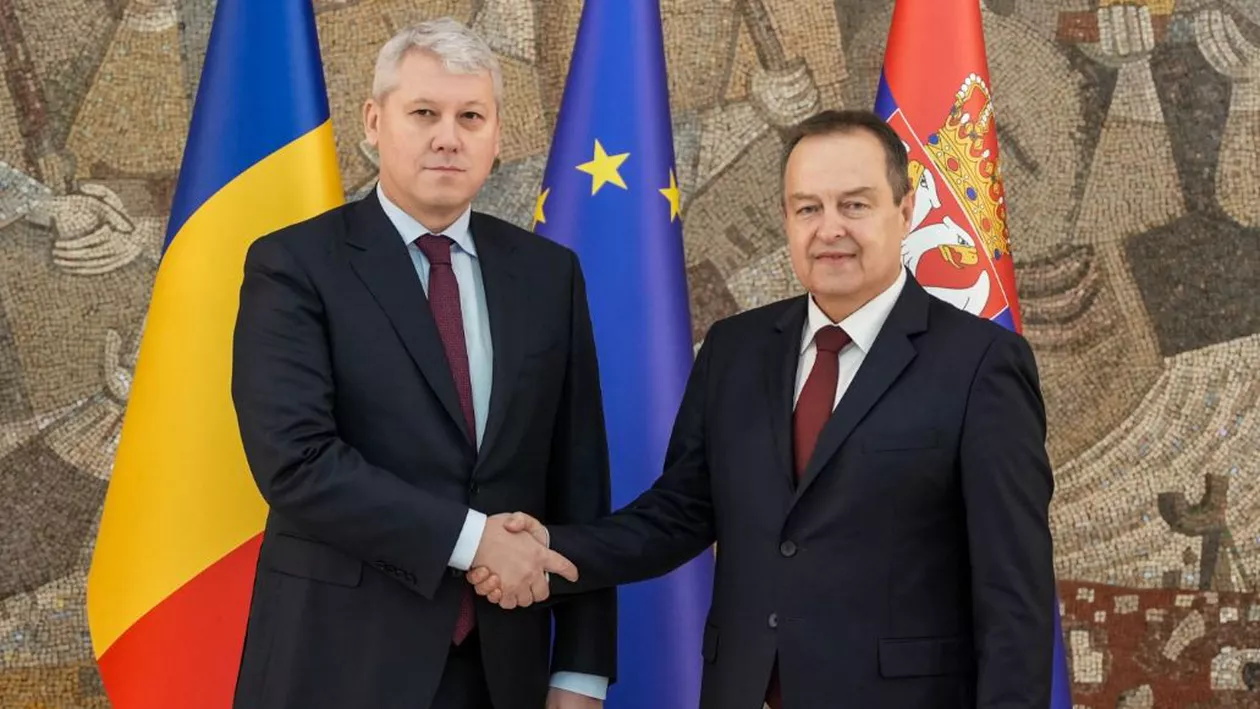 Cătălin Predoiu s-a întâlnit cu omologul sârb. Documentul important semnat de cei doi miniștri (VIDEO)