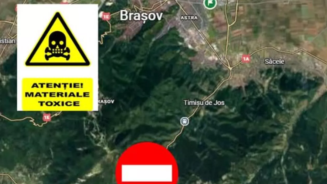 Traficul pe DN1 este complet paralizat. O cisternă cu substanțe periculoase s-a răsturnat în zona Timișul de Sus
