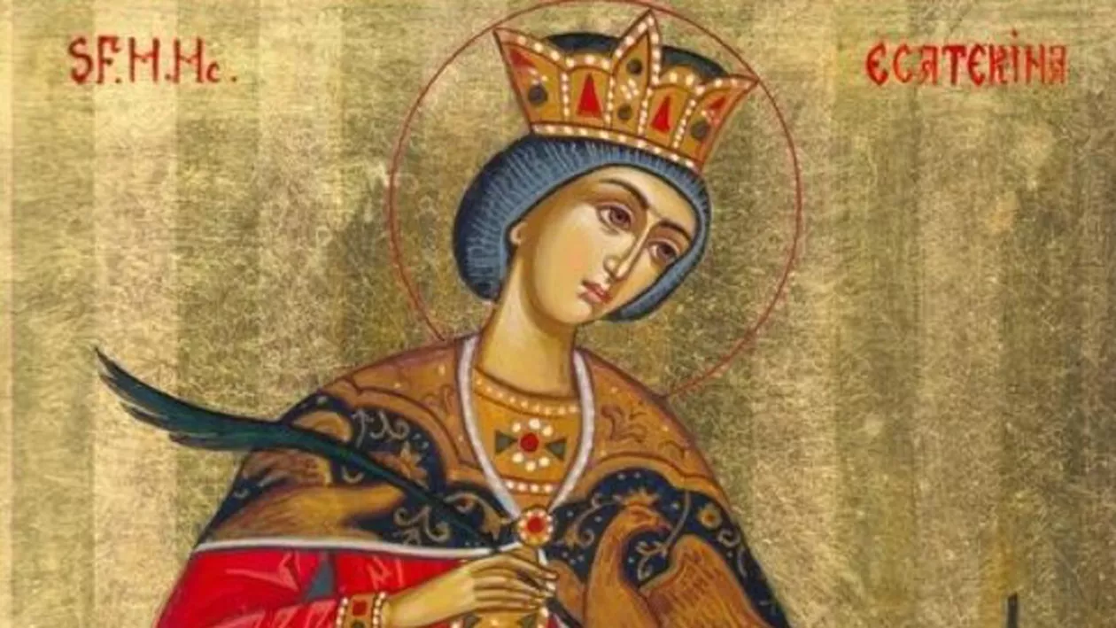 Sărbătoare mare în calendarul ortodox. Sfânta Ecaterina este cinstită astăzi: ce mesaje de „La mulți ani” se trimit