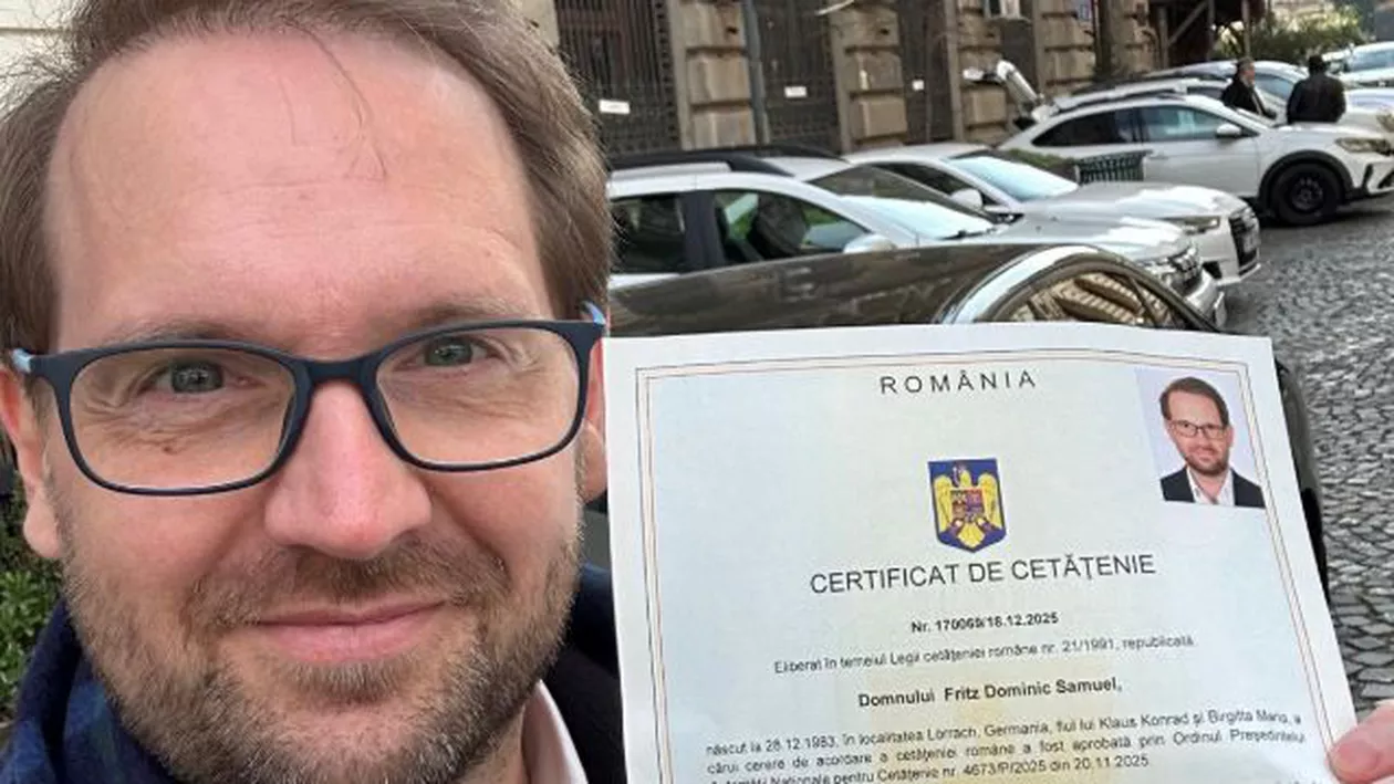 Dominic Fritz a devenit cetățean român: „Mulțumesc, România, pentru brațele tale deschise, pentru potențialul tău de inspirație, pentru energia ta debordantă” (VIDEO, FOTO)