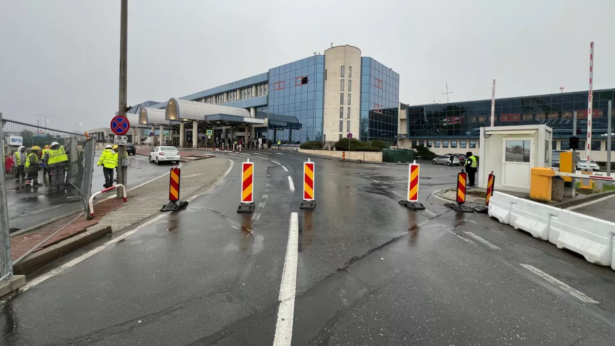 Acces restricționat la Aeroportul Henri Coandă din Otopeni. Cum afectează lucrările la metrou accesul spre terminalul Plecări (FOTO)