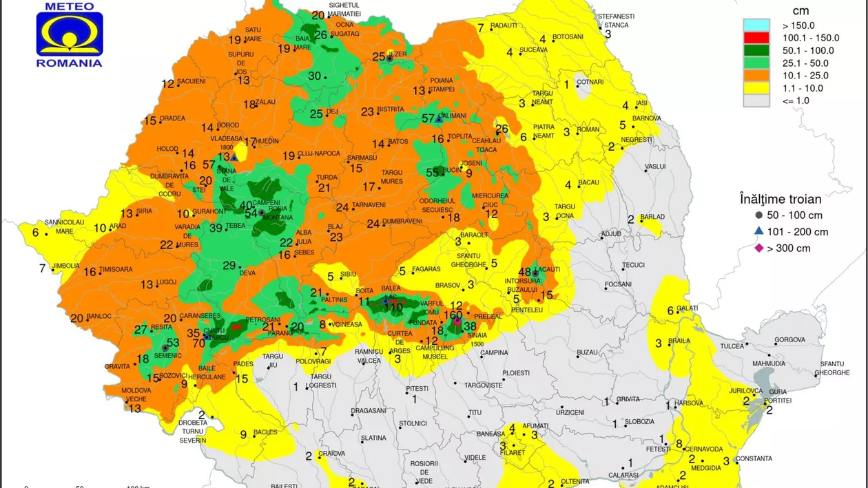 România, lovită de un ciclon mediteranean. Urmează patru zile de vreme extremă. Ce schimbări meteo vor urma