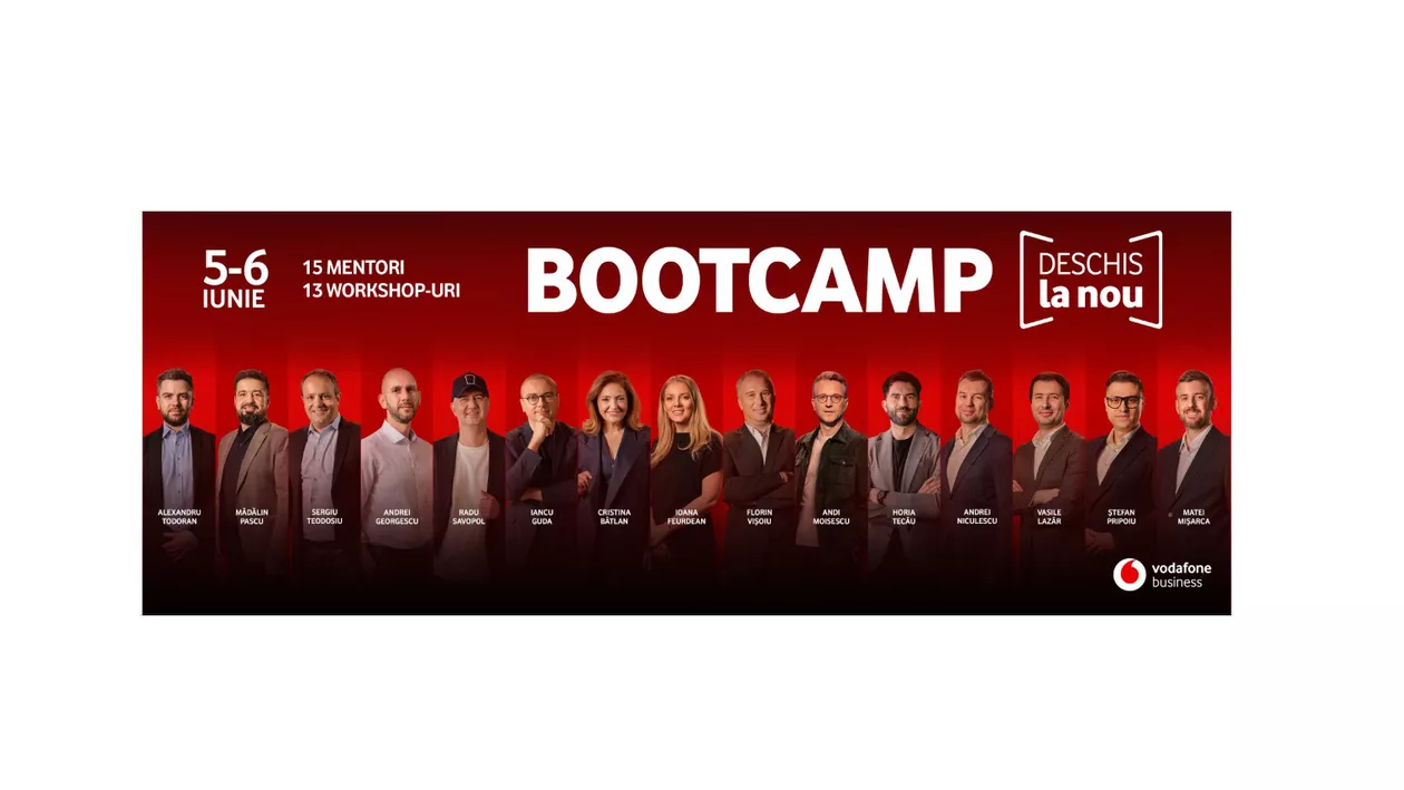 Vodafone Business lansează o nouă ediție a Bootcamp-ului Deschis la Nou: 2 zile de mentorat, 15 experți, 300 de antreprenori