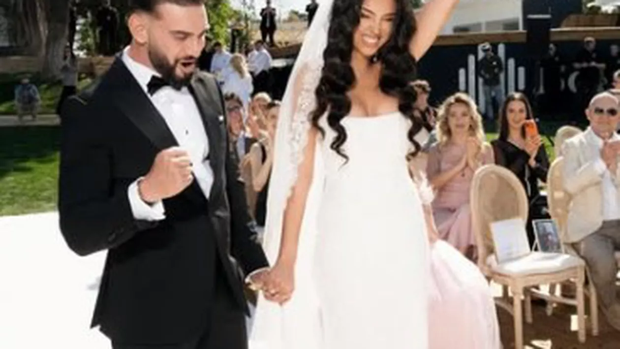 Dorian Popa și Andreea s-au căsătorit pe malul lacului Buftea. Nuntă restrânsă, meniu exclusivist și planuri pentru luna de miere în Sardinia