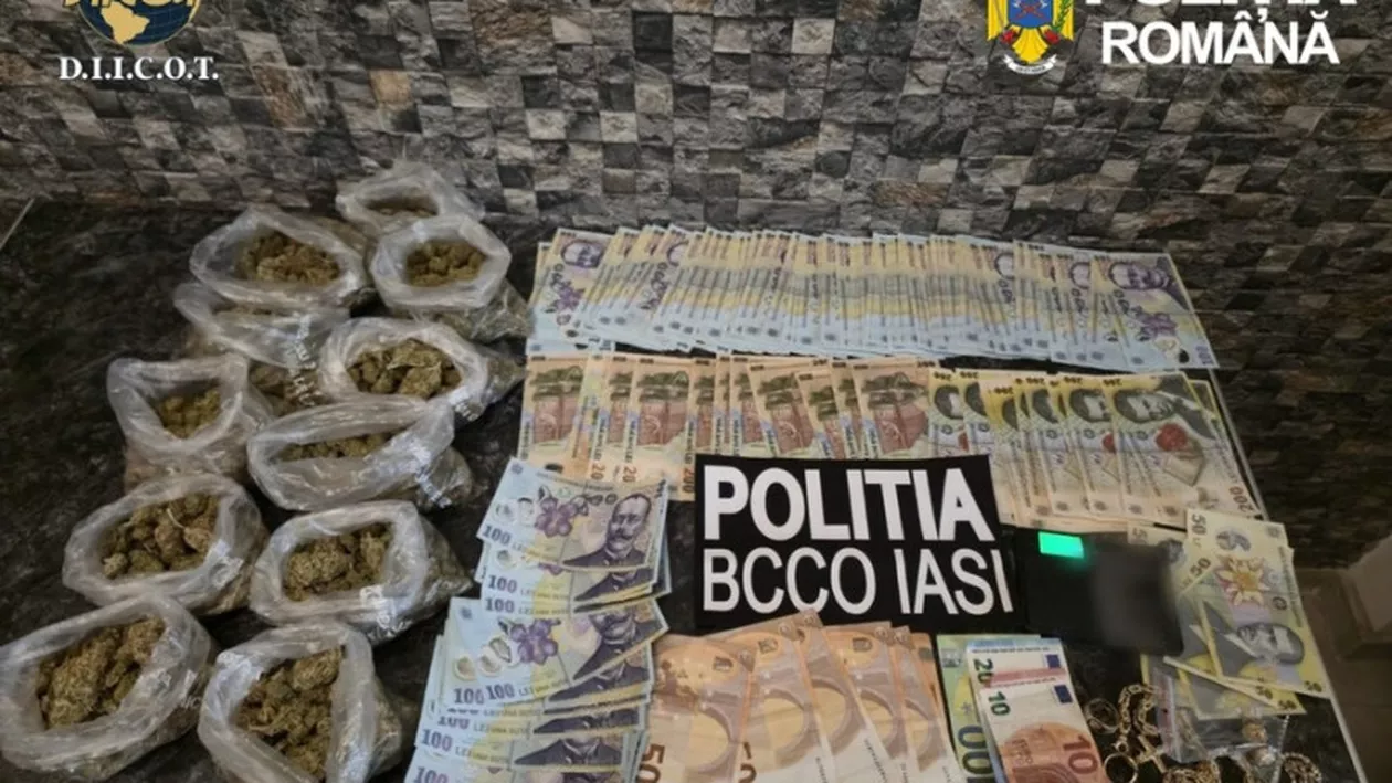 Droguri ascunse într-un bidon de ulei la o vulcanizare din Iași. Cum ar fi funcționat gruparea investigată de DIICOT