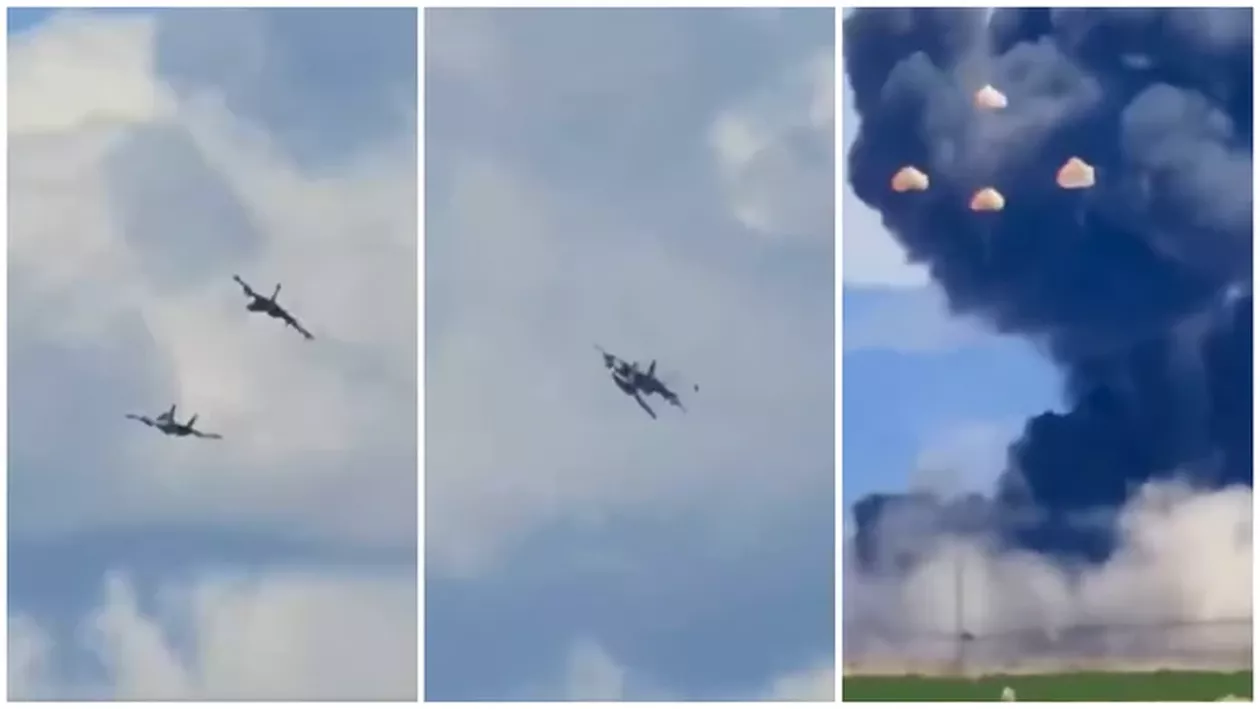 Incident dramatic pe cerul american în timpul unei demonstrații militare. Unde s-a produs coliziunea dintre cele două avioane (VIDEO)