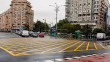 Schimbare majoră în Piața Victoriei. Șoferii care nu respectă acest marcaj galben vor fi amendați pe loc (FOTO)