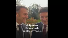 Cum s-au filmat Nicușor Dan și Emmanuel Macron, la Paris. Președintele Franței a ținut să transmită și un mesaj în limba română (VIDEO)