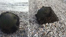 Alertă militară pe litoralul românesc, după descoperirea unei mine marine. Ce riscuri semnalează autoritățile la Marea Neagră (FOTO)