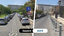 Se montează stâlpișori pe trotuarele din București. Primarul Ciprian Ciucu: „Nu vedem orașul de mașini…” (FOTO)