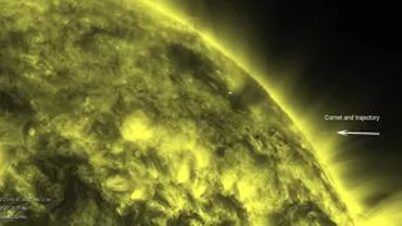 Imagini extraordinare: O cometă dezintegrată după impactul cu Soarele!