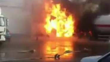 Pericolul de explozie din Buzău, înlăturat: Incendiul provocat de o cisternă GPL a fost stins