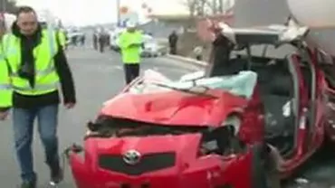 Două persoane au fost rănite grav într-un accident pe Centura Bucureştiului: Traficul a fost blocat