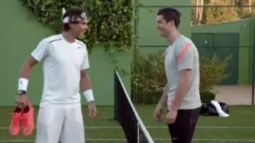 Cristiano Ronaldo și Rafael Nadal au inventat un nou sport, tenis-fotbalul. VEZI demonstrația de excepție a celor doi (VIDEO)